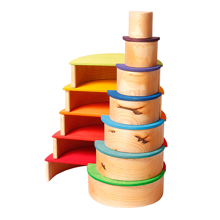 Grimm’s Arcobaleno 12 pezzi gioco legno primario