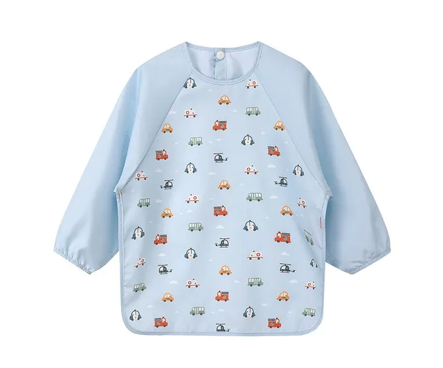 Babyhood bavaglino maniche lunghe auto blu idrorepellente