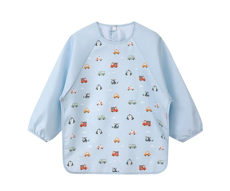 Babyhood bavaglino maniche lunghe auto blu idrorepellente