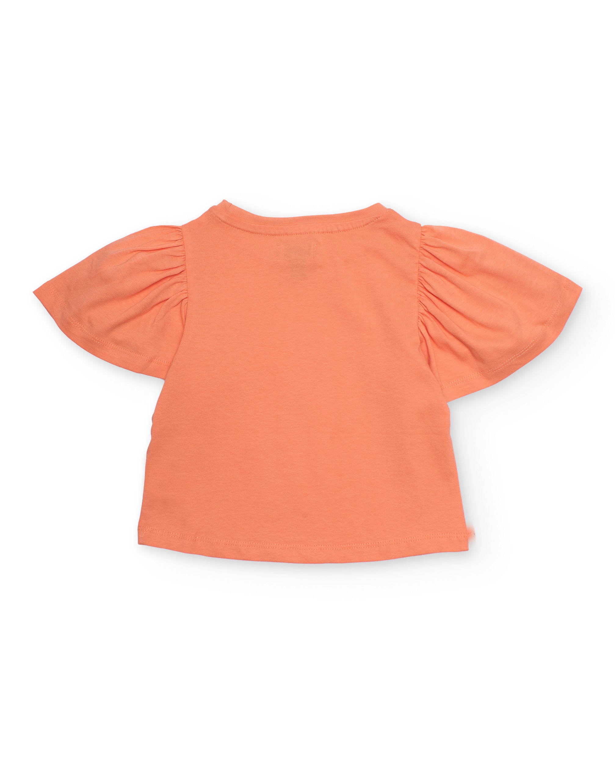 Tuc Tuc completo bambina maglietta corallo shorts bianchi